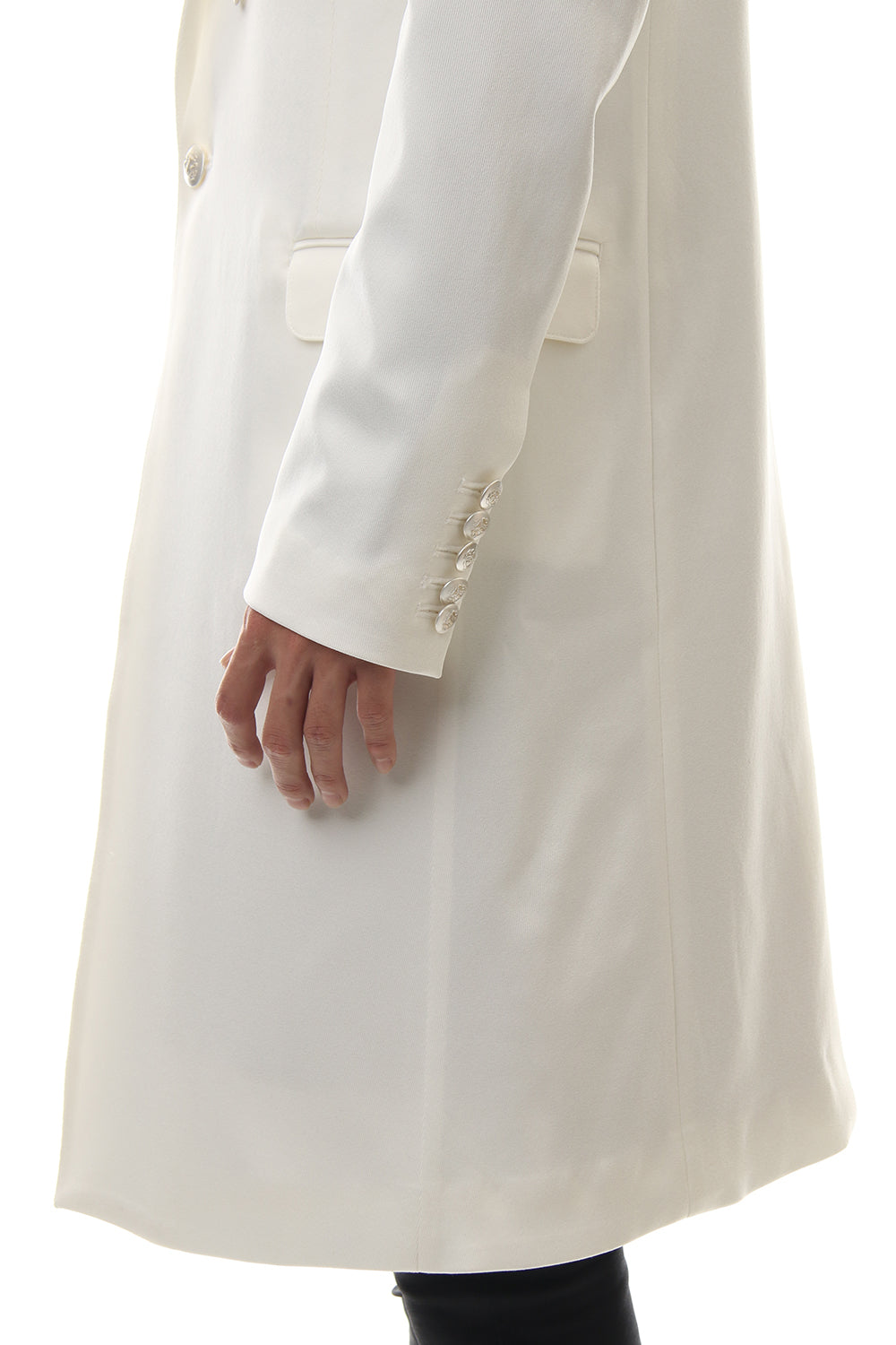 Hybrid French Twill Long Jacket (Off White)