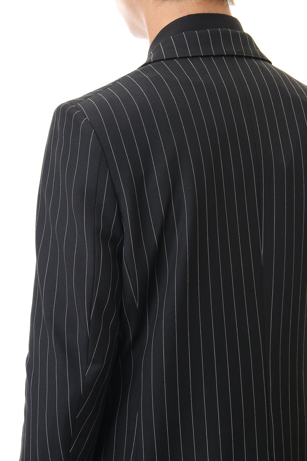 Cozmicool Pin Striped Stretch Jacket (Black × Off White)