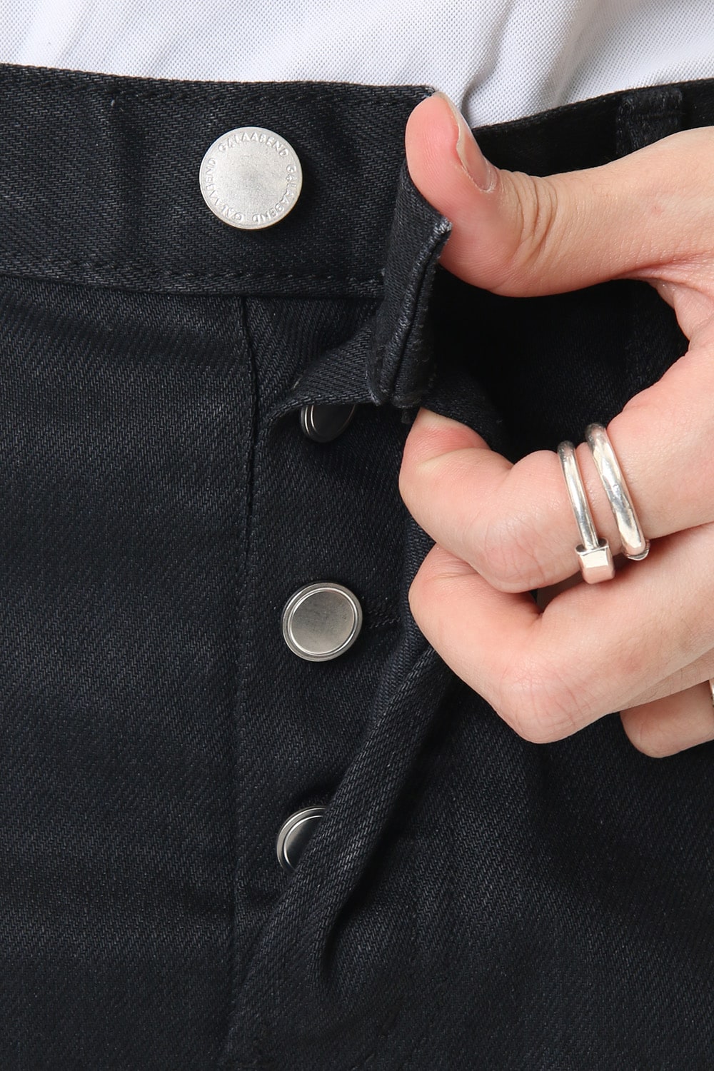 Knee Crushed Pants (Black)