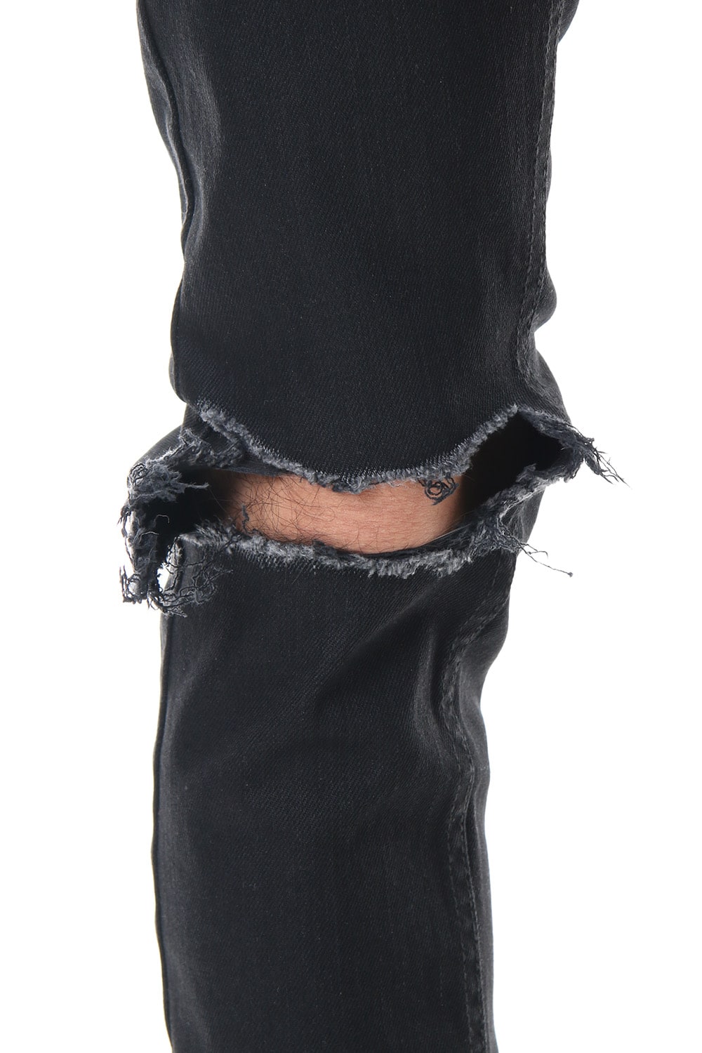 Knee Crushed Pants (Black)