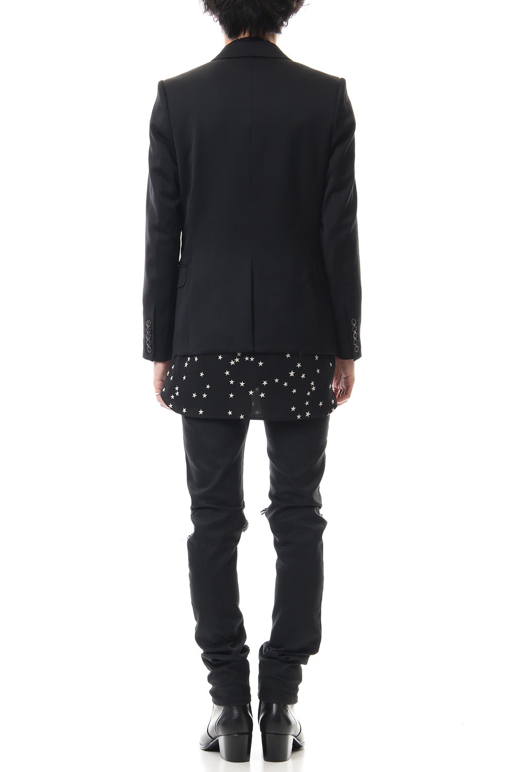 Knee Crushed Pants (Black)