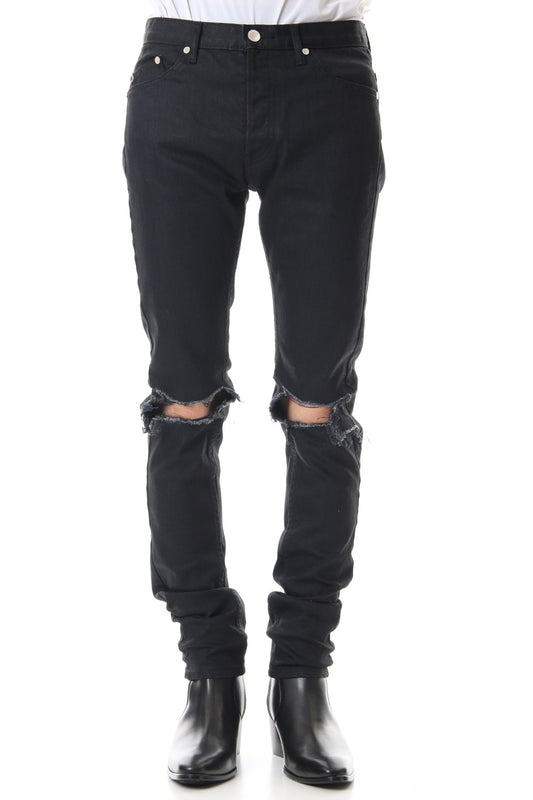 Knee Crushed Pants (Black)