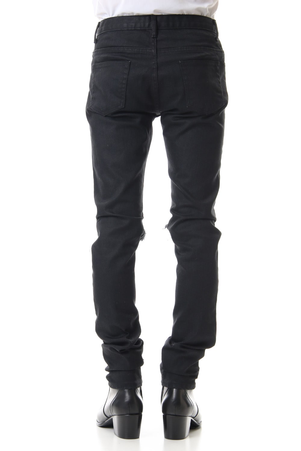 Knee Crushed Pants (Black)