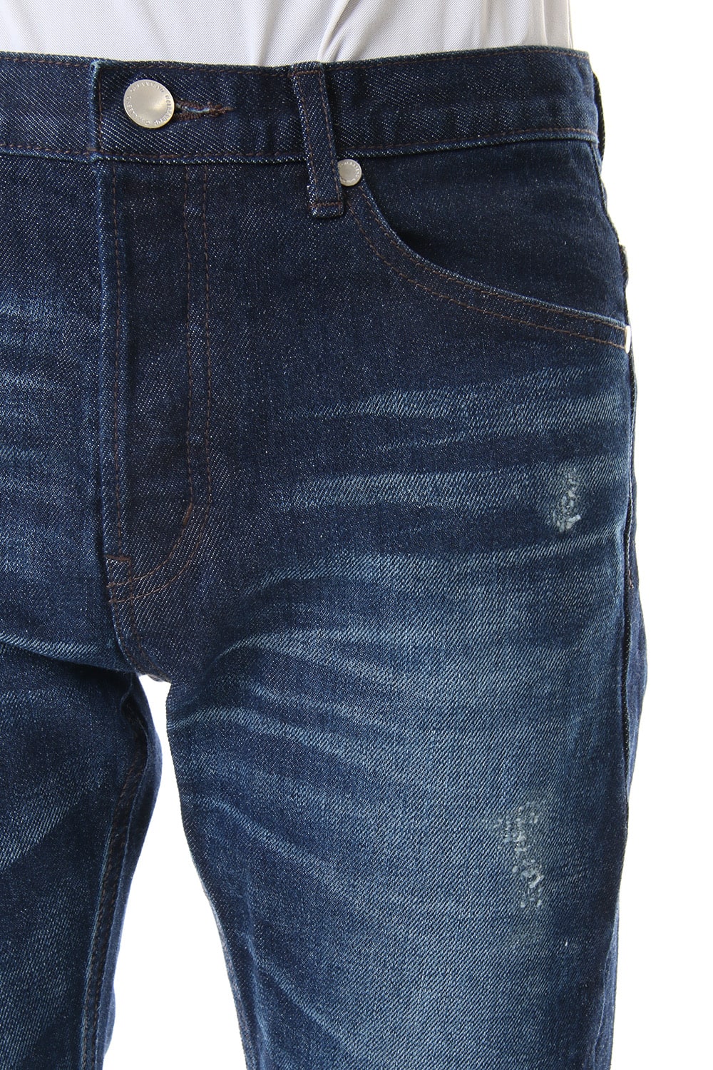 Knee Crushed Pants (Blue)