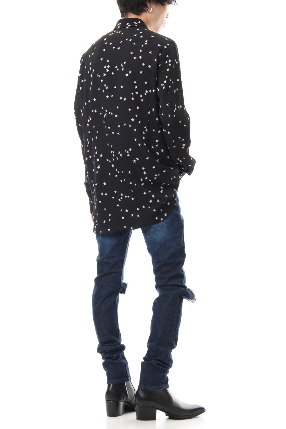 Knee Crushed Pants (Blue)