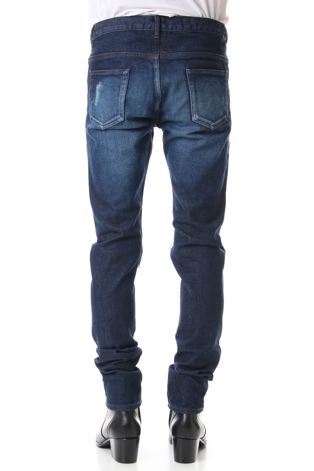 Knee Crushed Pants (Blue)