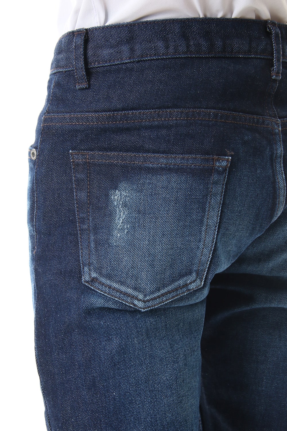 Knee Crushed Pants (Blue)