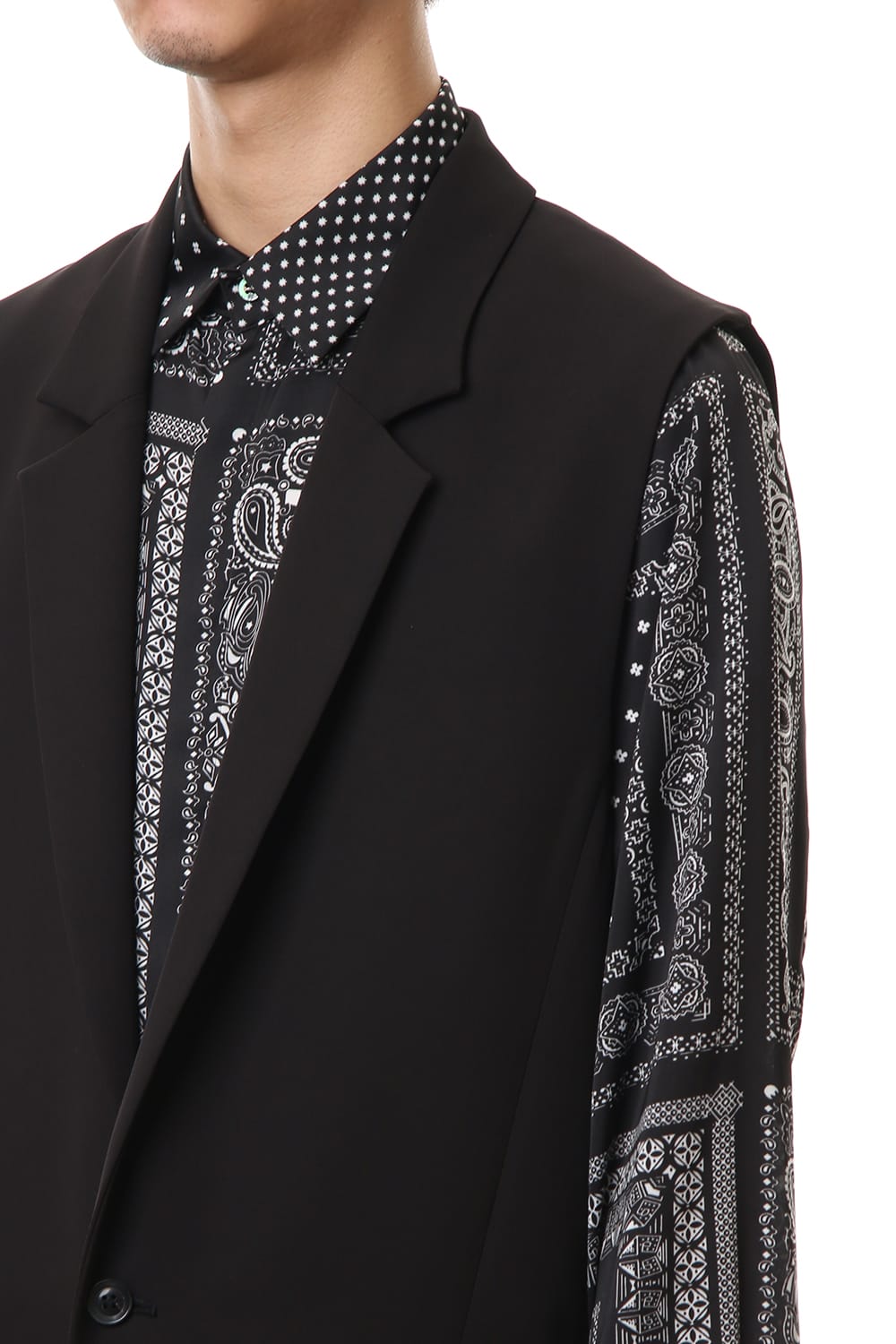 Dry Georgette Stretch Long Vest