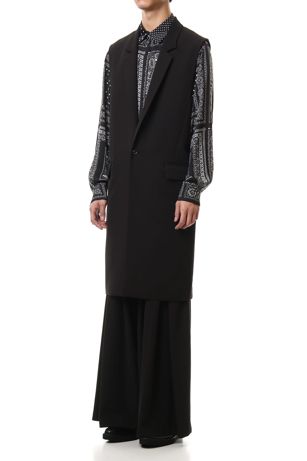 Dry Georgette Stretch Long Vest