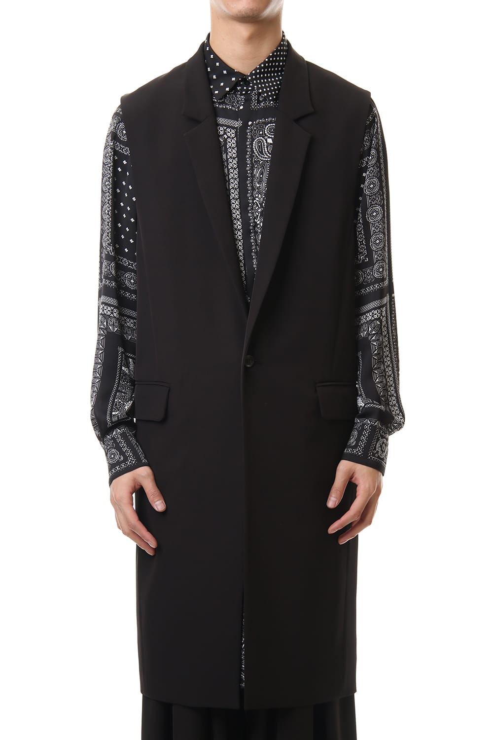 Dry Georgette Stretch Long Vest