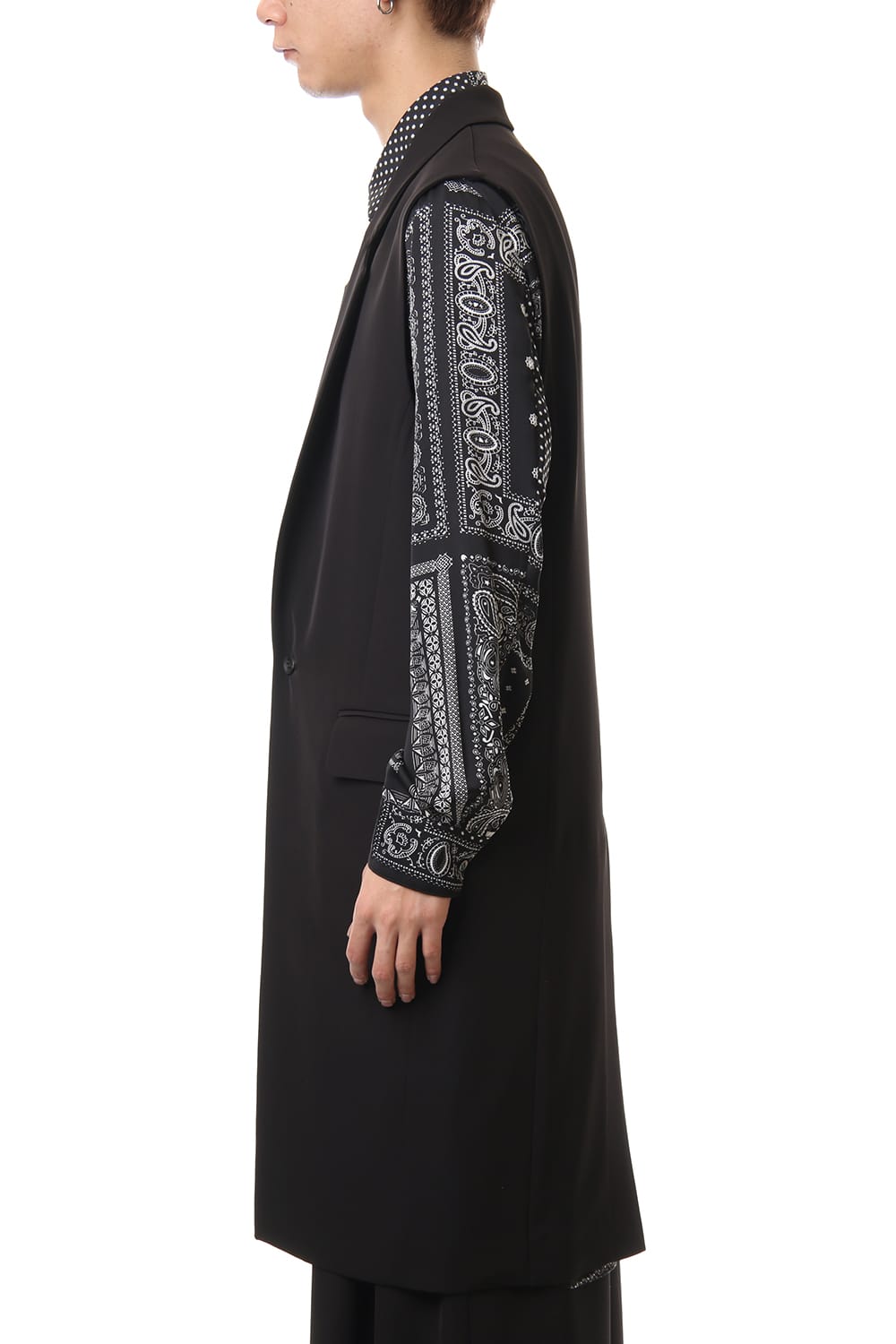 Dry Georgette Stretch Long Vest