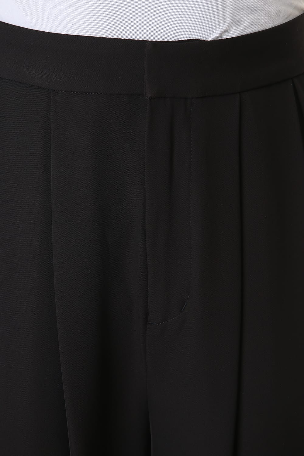 Dry Georgette Stretch Tuck Wide Pants