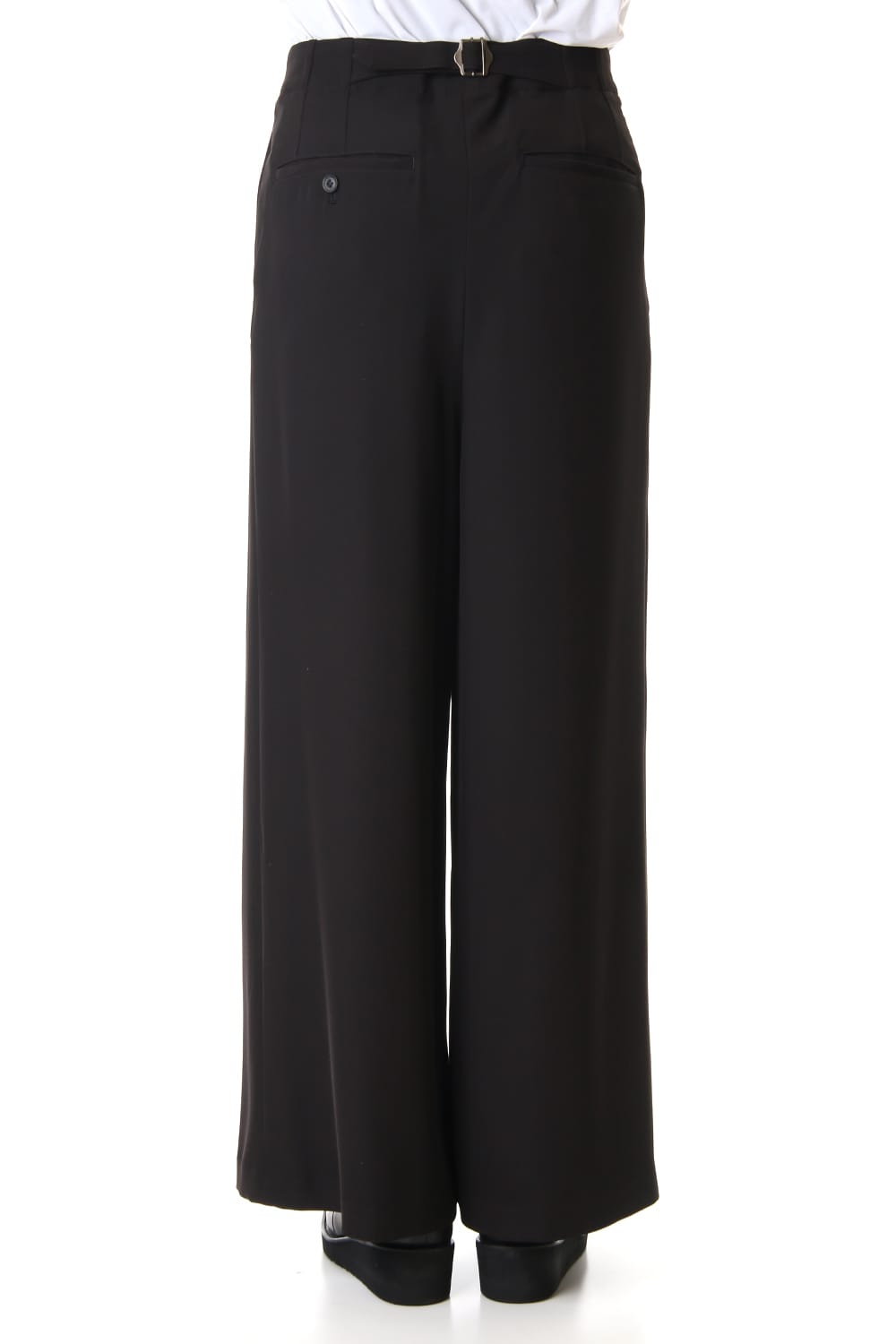 Dry Georgette Stretch Tuck Wide Pants