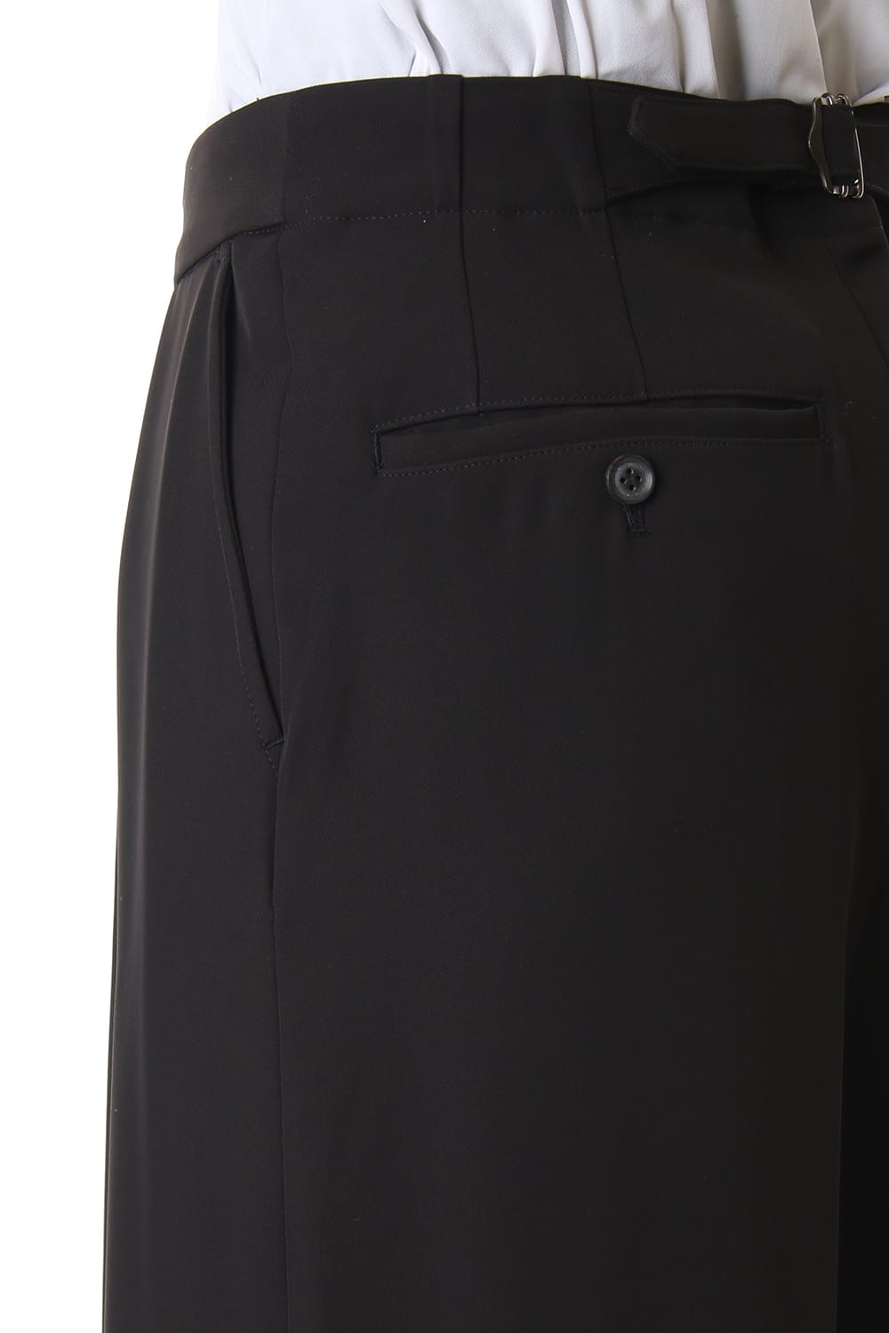 Dry Georgette Stretch Tuck Wide Pants