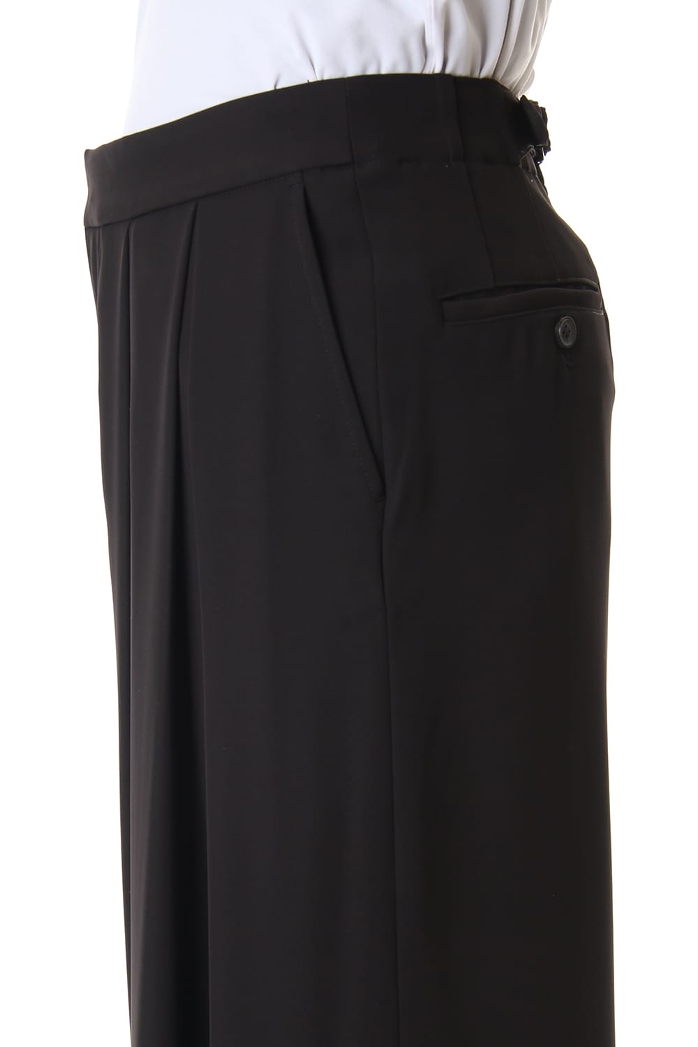 Dry Georgette Stretch Tuck Wide Pants