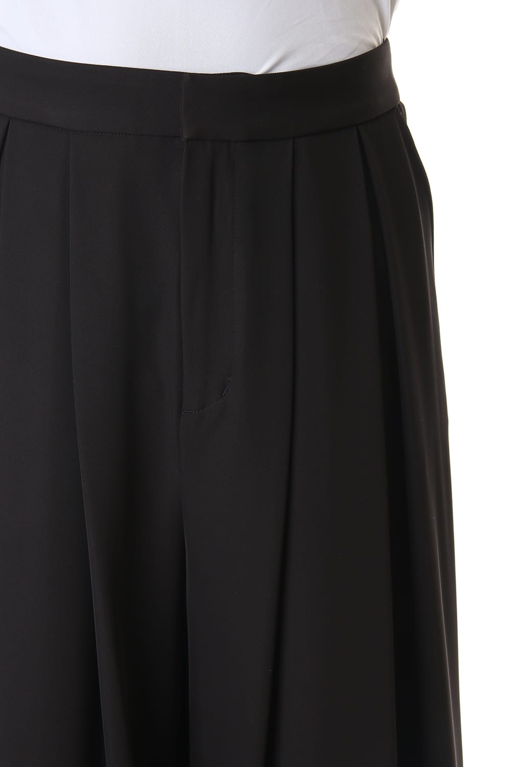 Dry Georgette Stretch Tuck Wide Pants