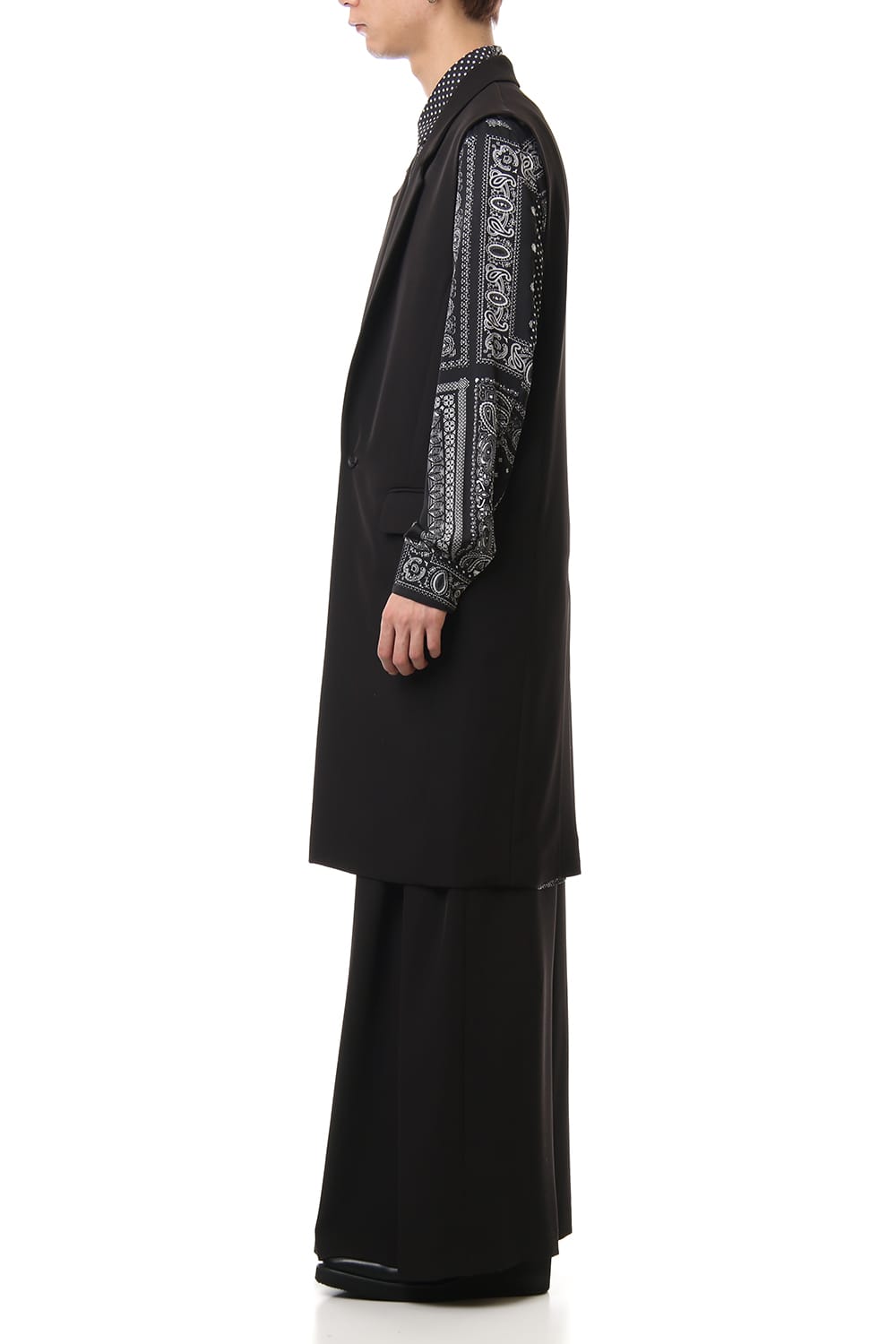 Dry Georgette Stretch Tuck Wide Pants