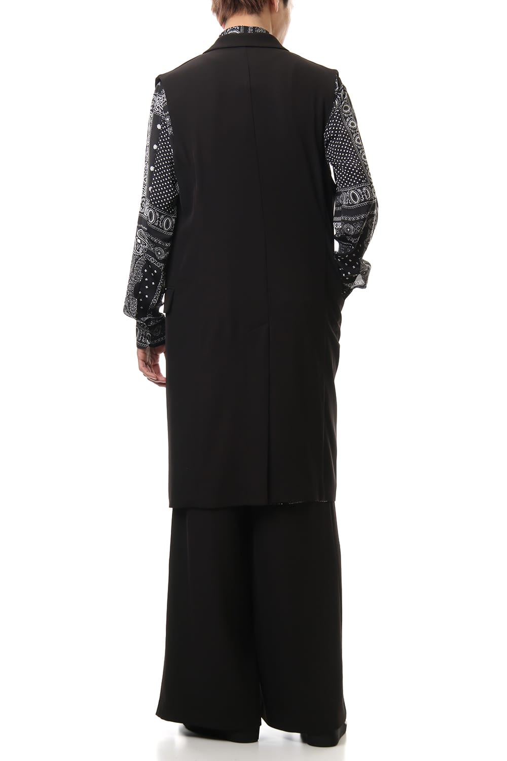 Dry Georgette Stretch Tuck Wide Pants