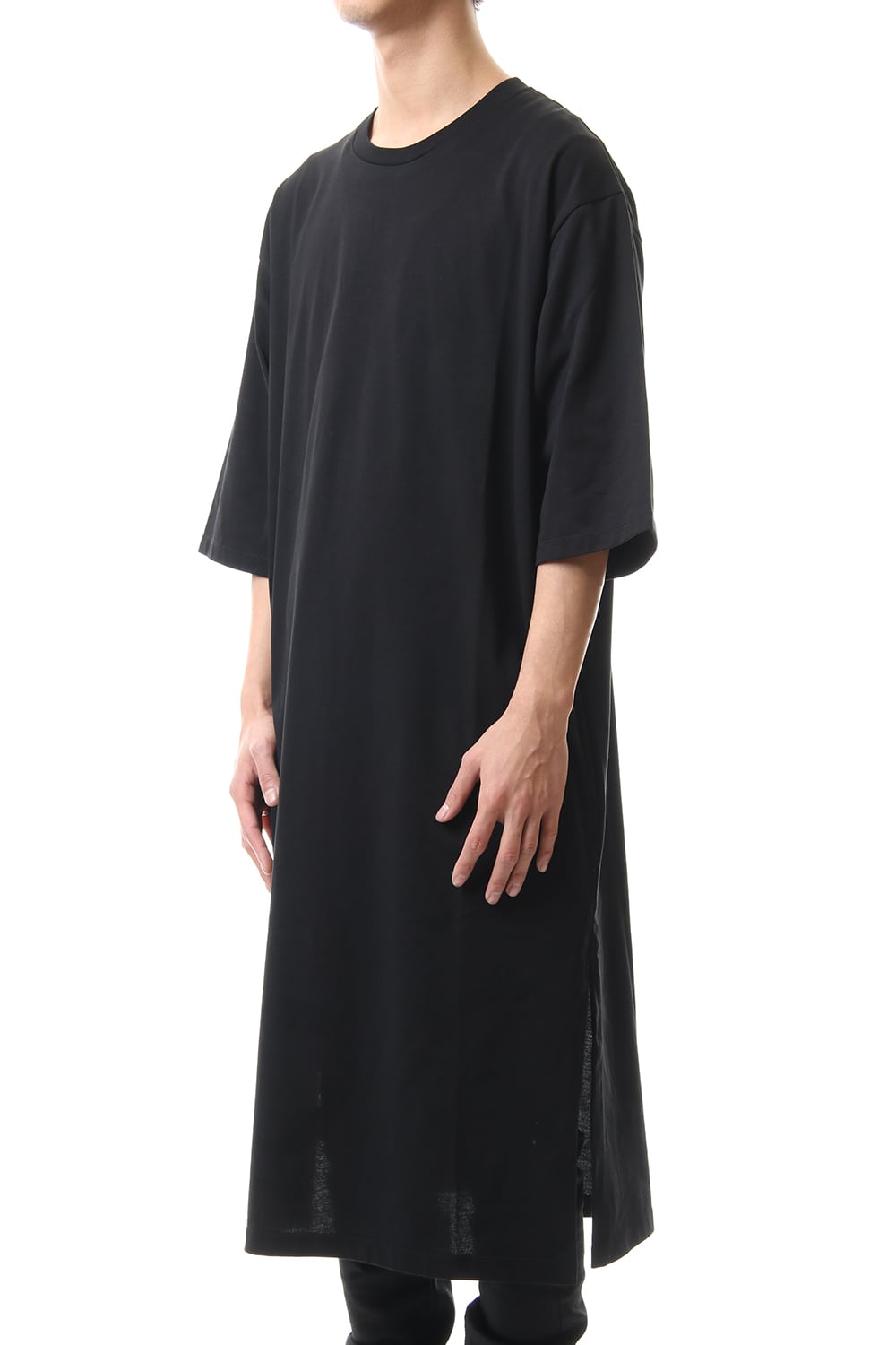Mercerized india Long Cutsew Black