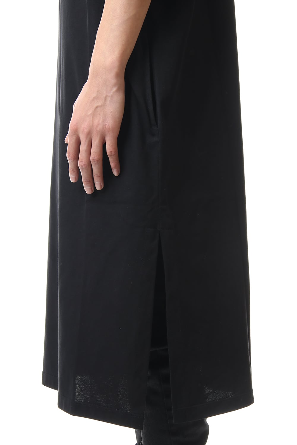 Mercerized india Long Cutsew Black