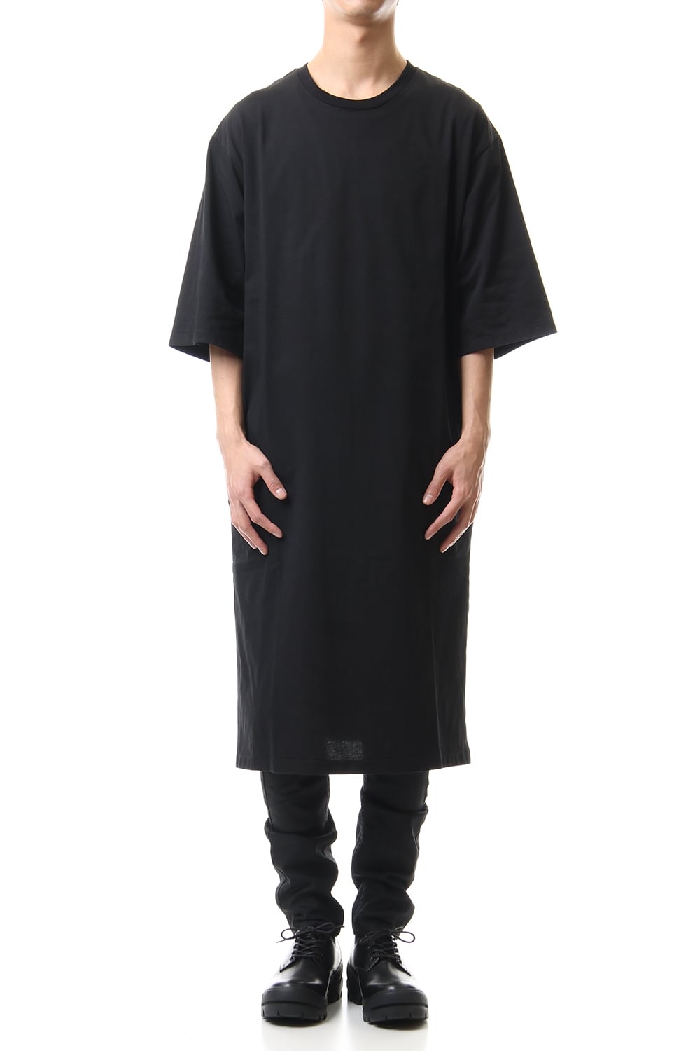 Mercerized india Long Cutsew Black