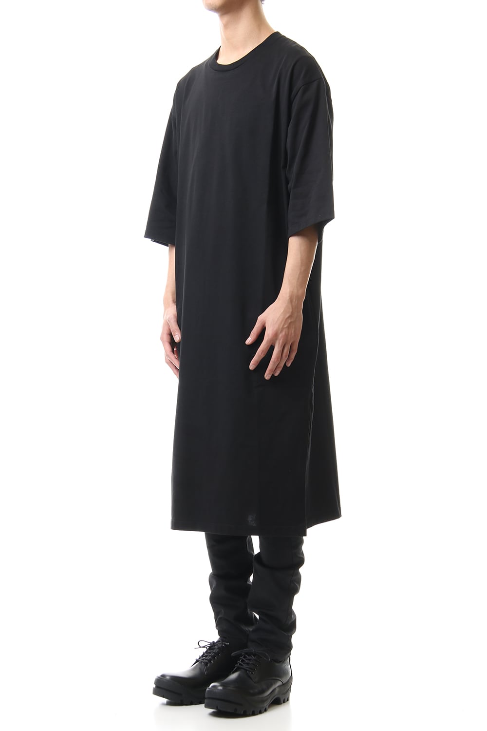 Mercerized india Long Cutsew Black