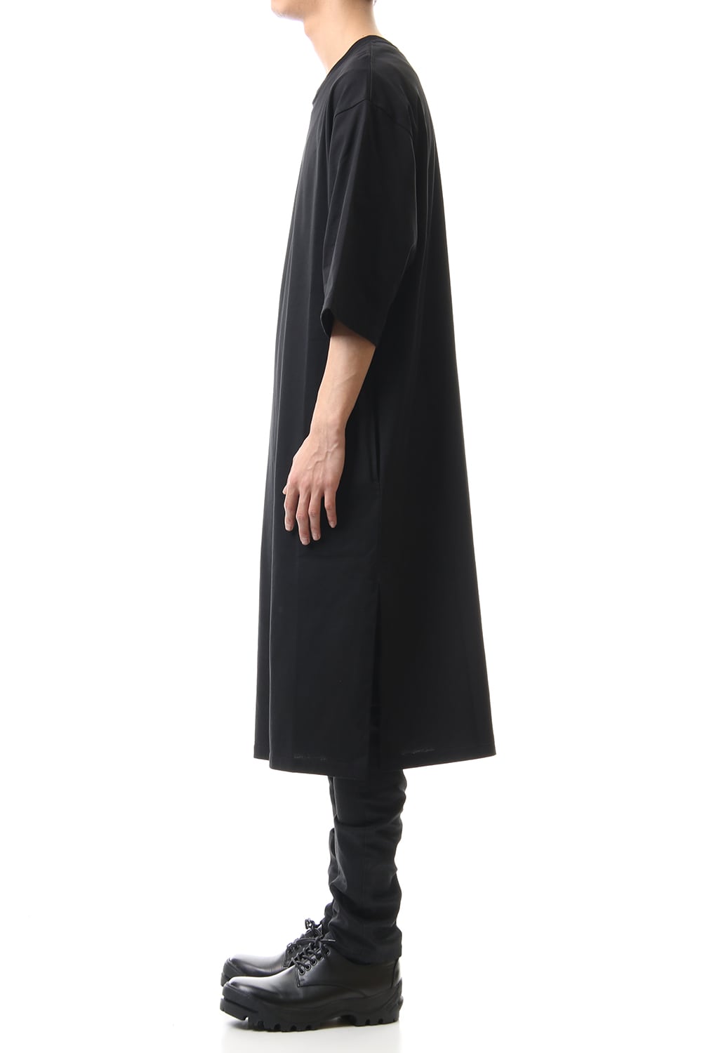 Mercerized india Long Cutsew Black