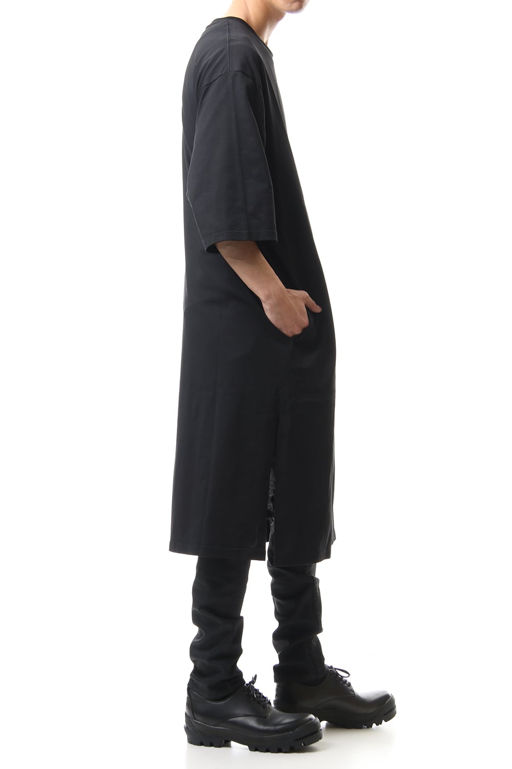 Mercerized india Long Cutsew Black