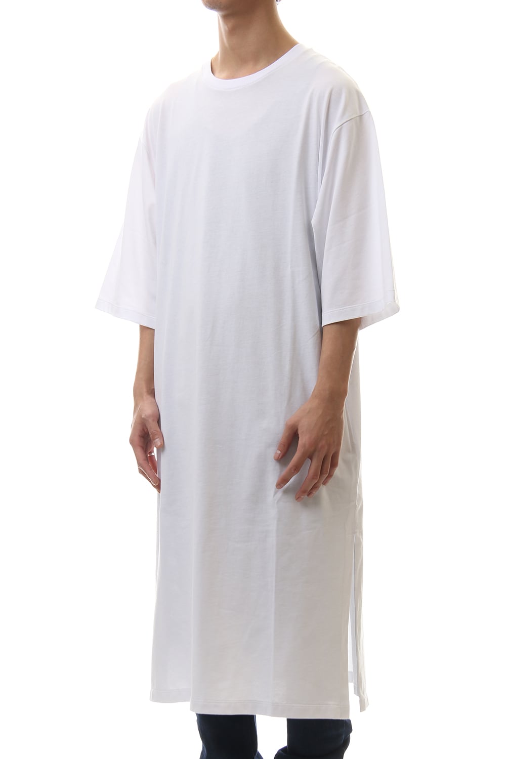 Mercerized india Long Cutsew White