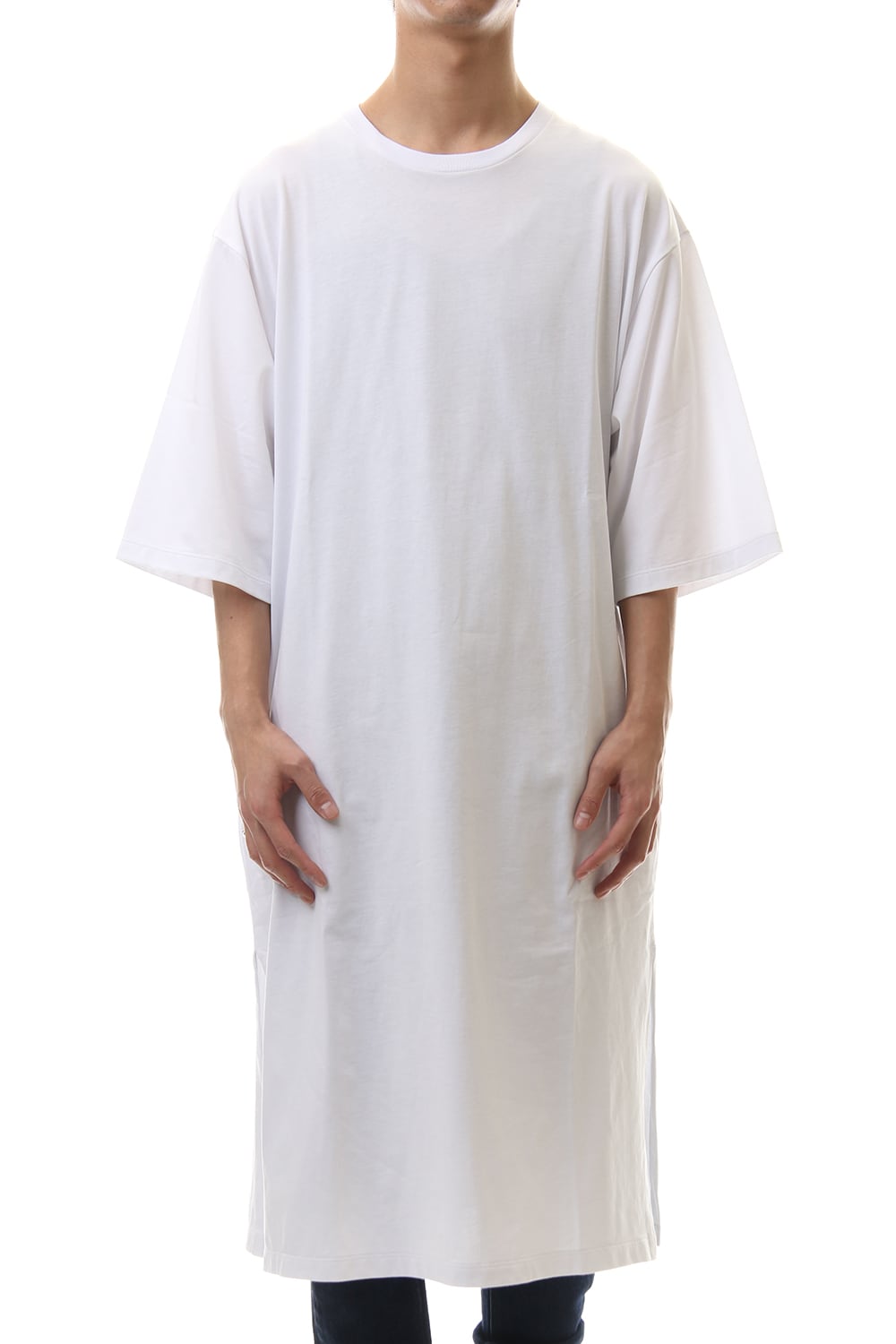 Mercerized india Long Cutsew White