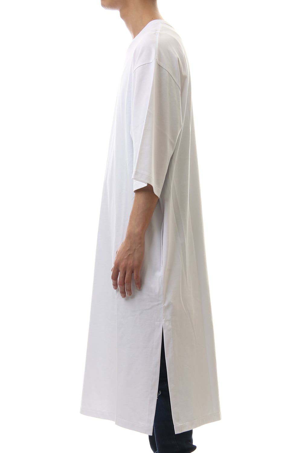 Mercerized india Long Cutsew White