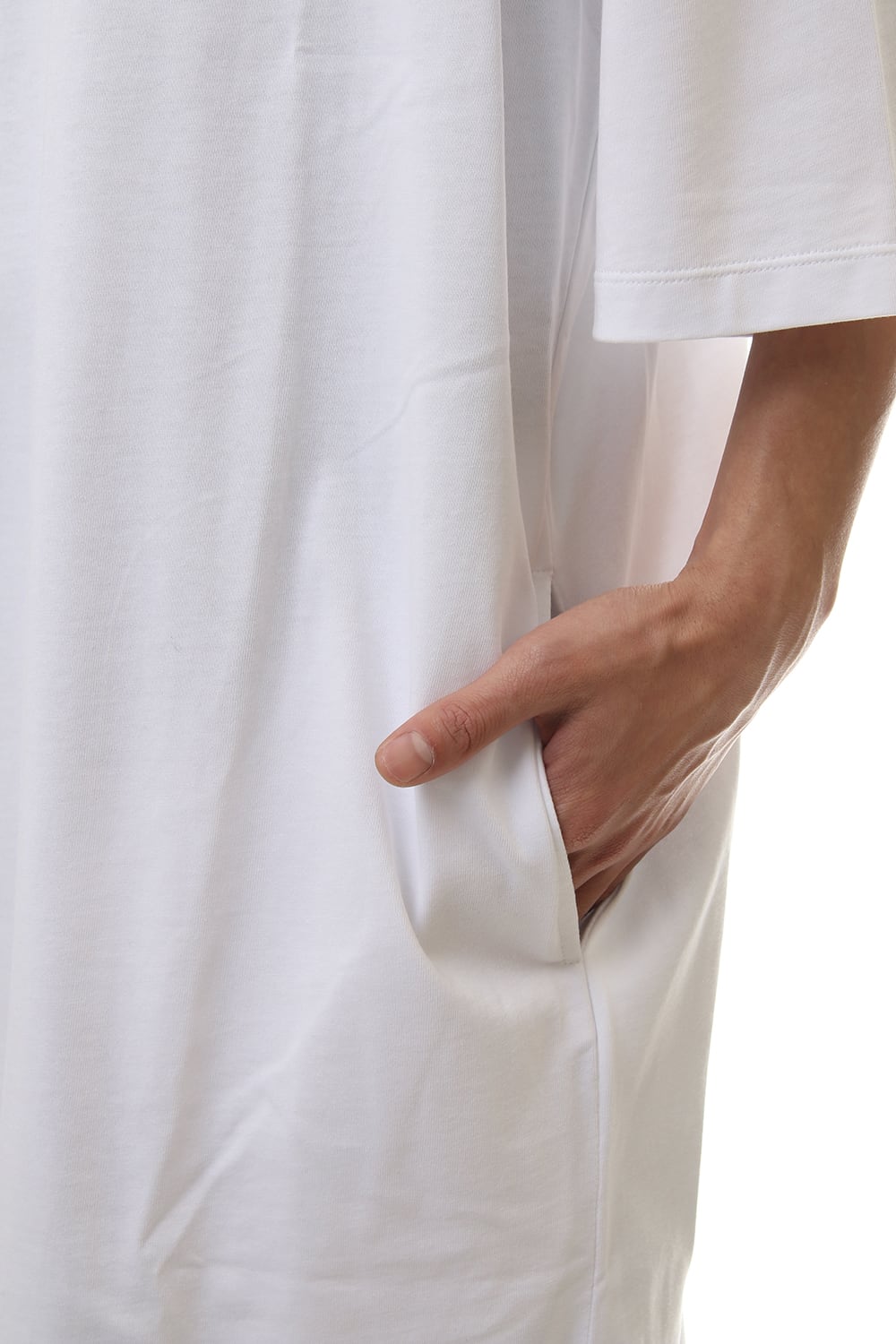 Mercerized india Long Cutsew White