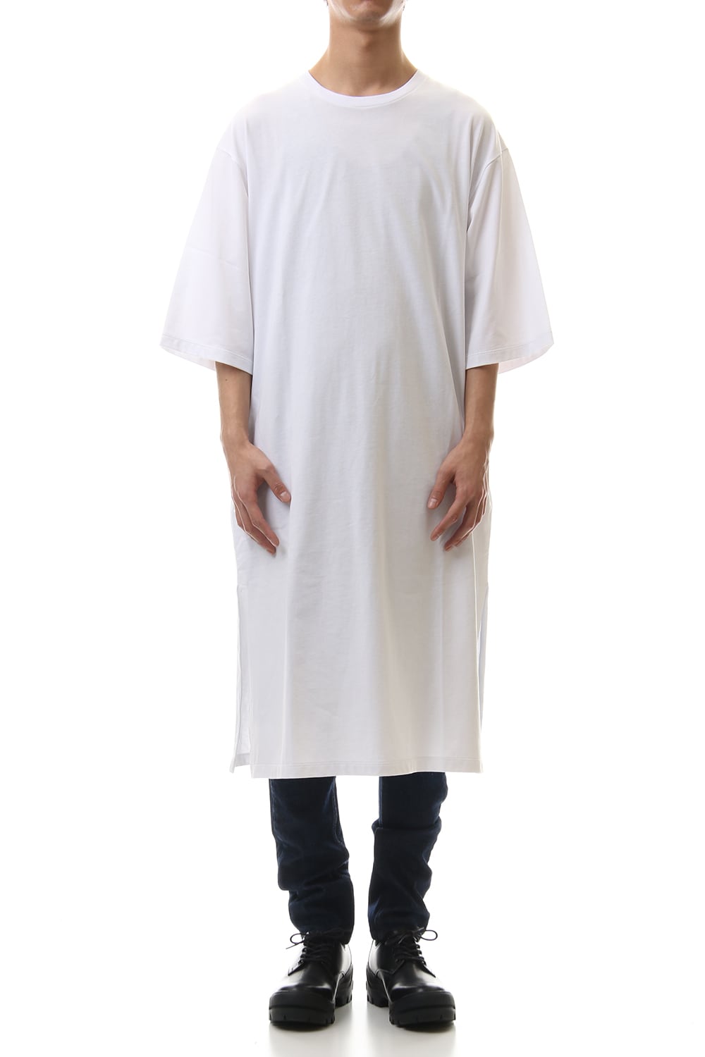 Mercerized india Long Cutsew White