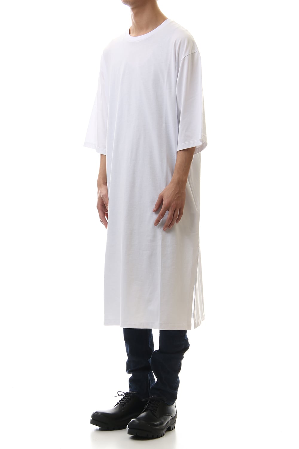 Mercerized india Long Cutsew White