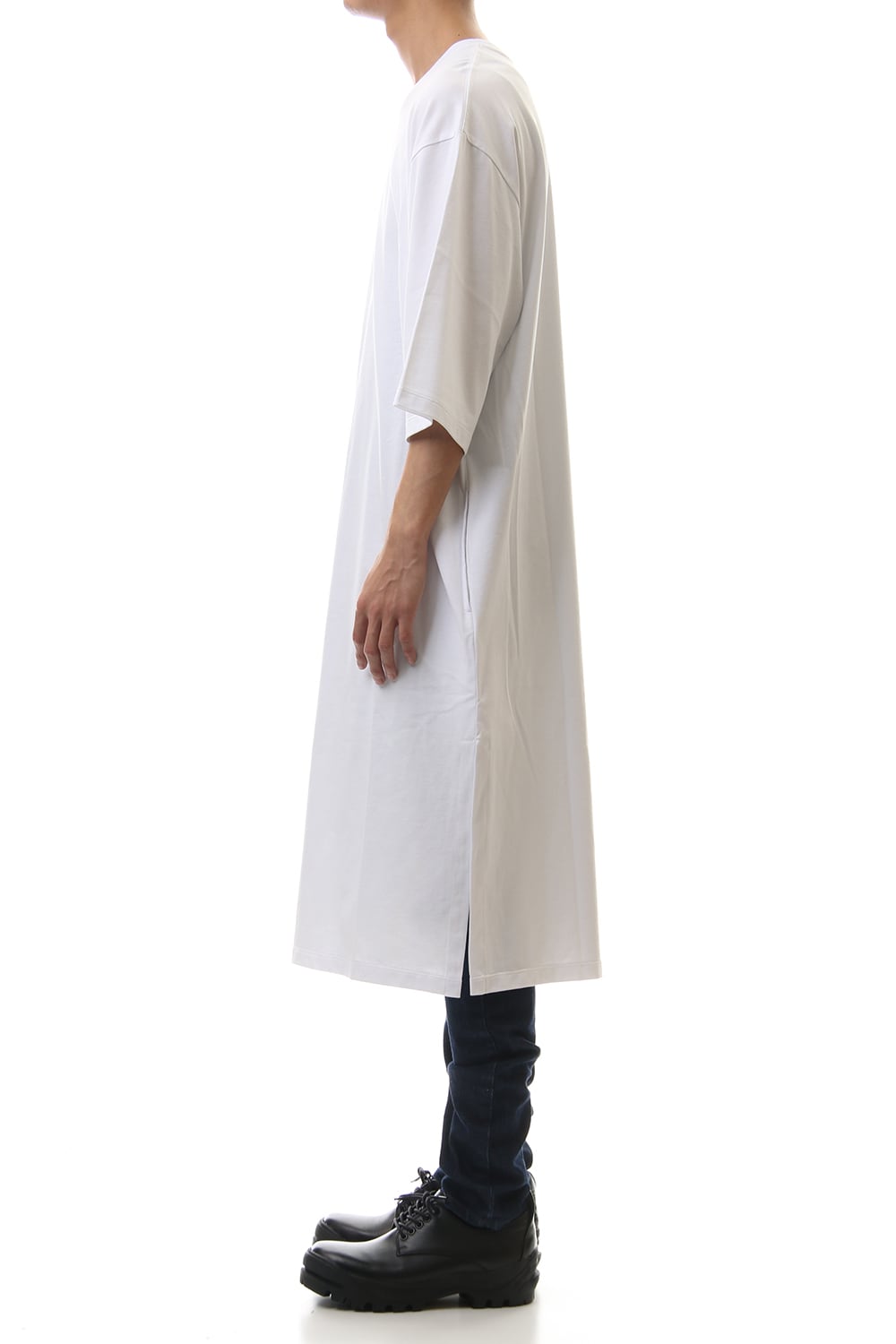 Mercerized india Long Cutsew White