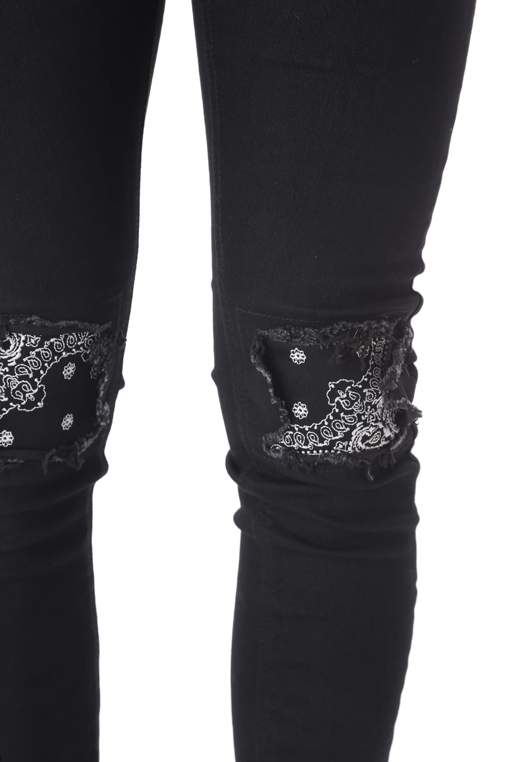 EX fit denim leggings pants (Bandana embroidery)