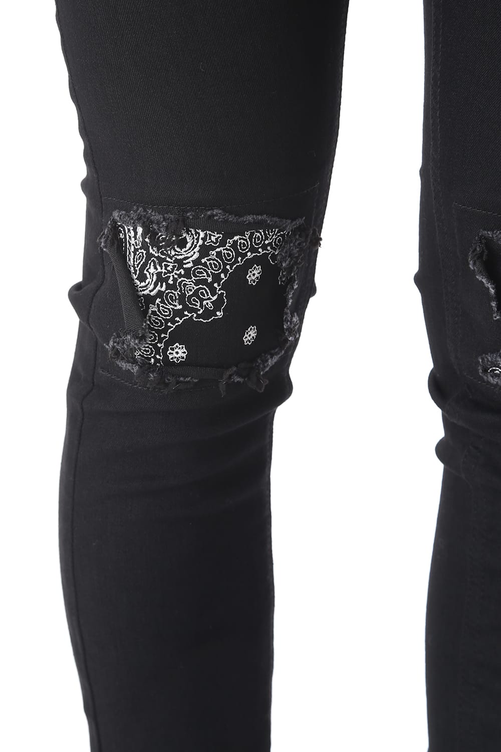 EX fit denim leggings pants (Bandana embroidery)