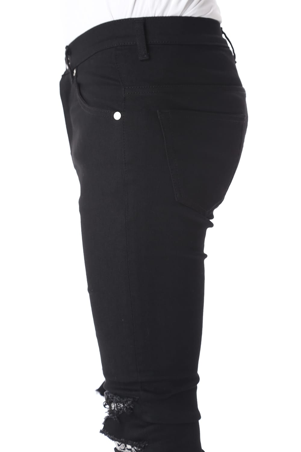 EX fit denim leggings pants (Bandana embroidery)