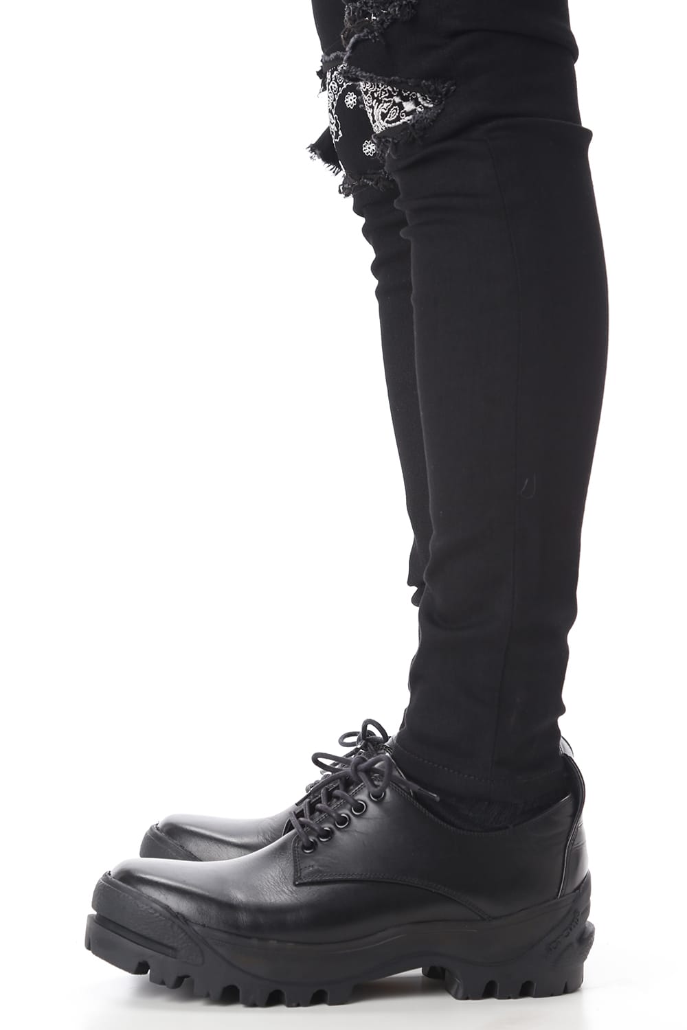 EX fit denim leggings pants (Bandana embroidery)