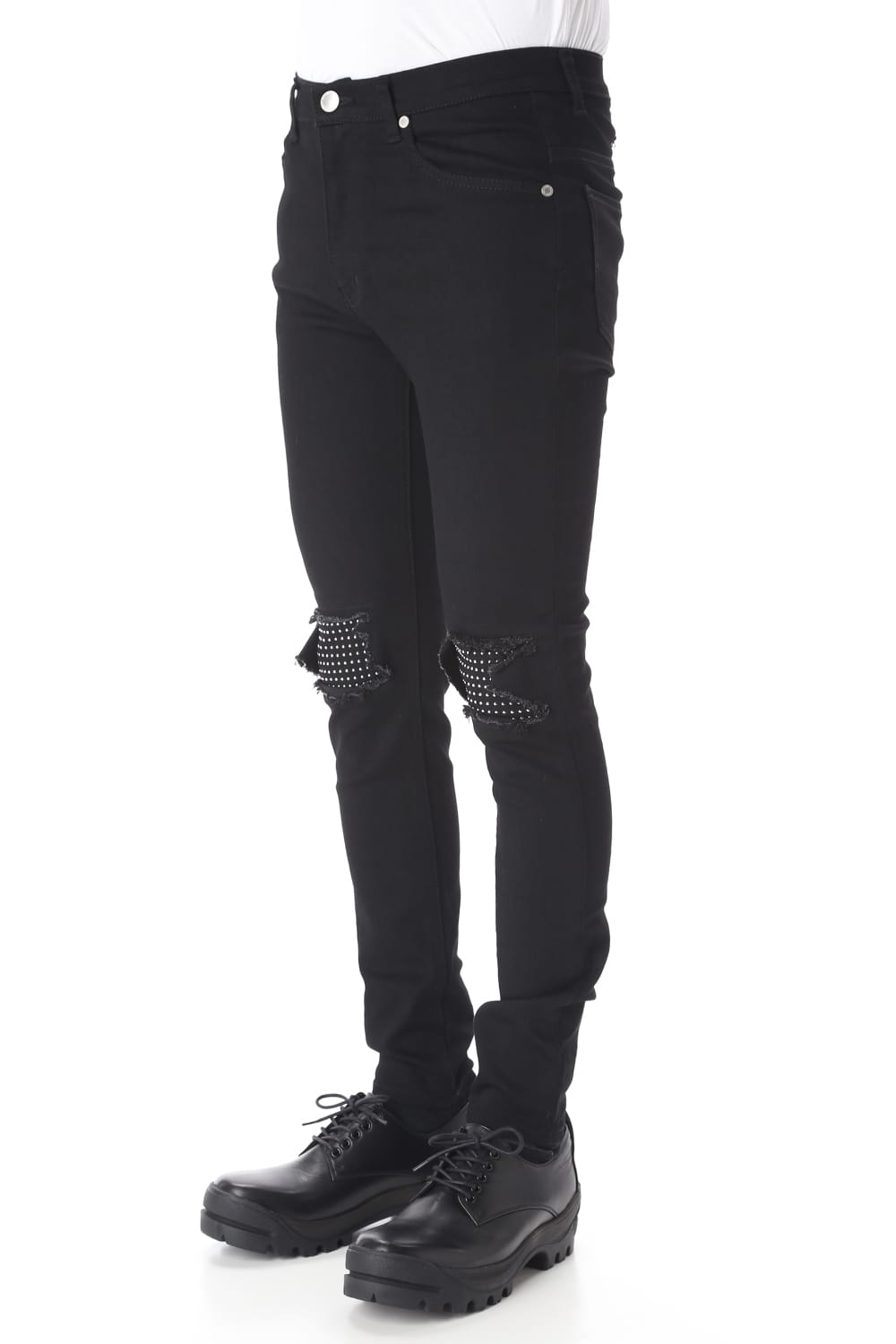 EX fit denim leggings pants (Metal dot)