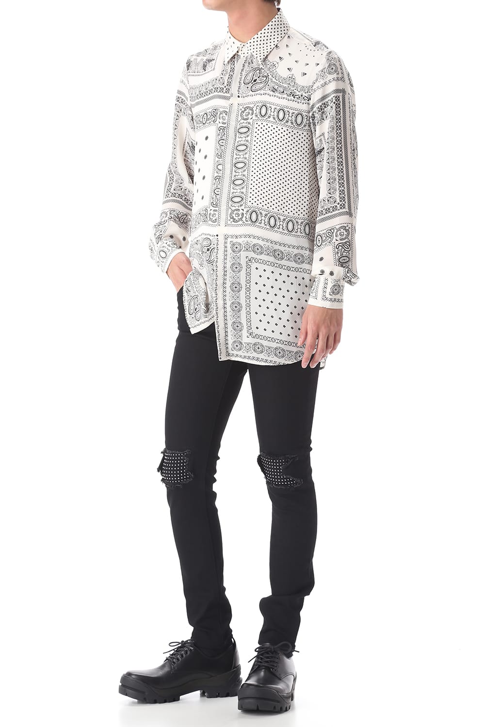 EX fit denim leggings pants (Metal dot)