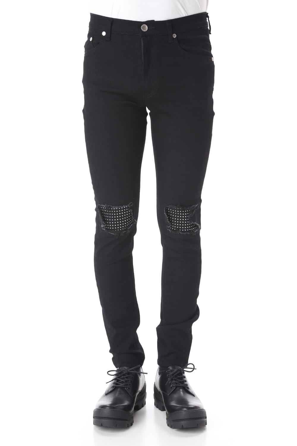 EX fit denim leggings pants (Metal dot)