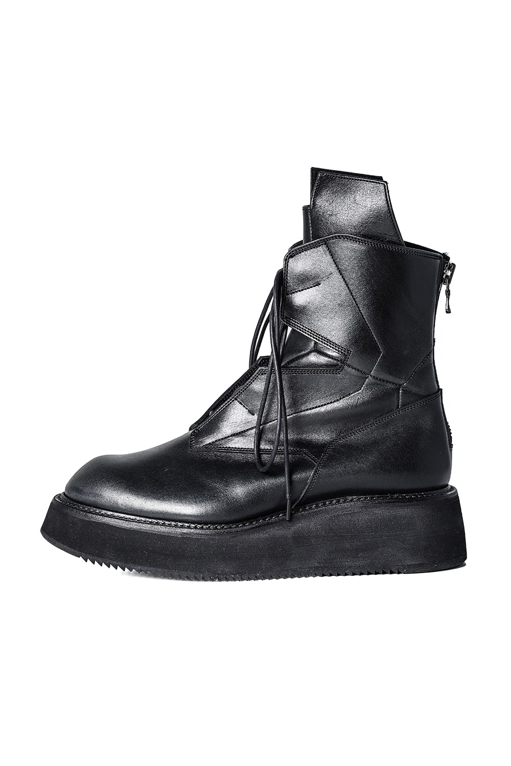 Cow Skin Lace Up Boots