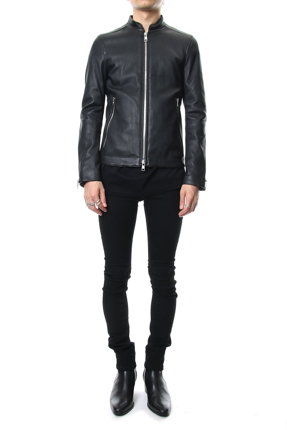 Bording Lamb Single Leather Jacket