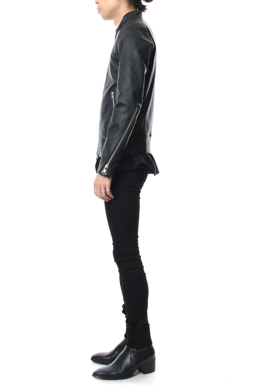 Bording Lamb Single Leather Jacket