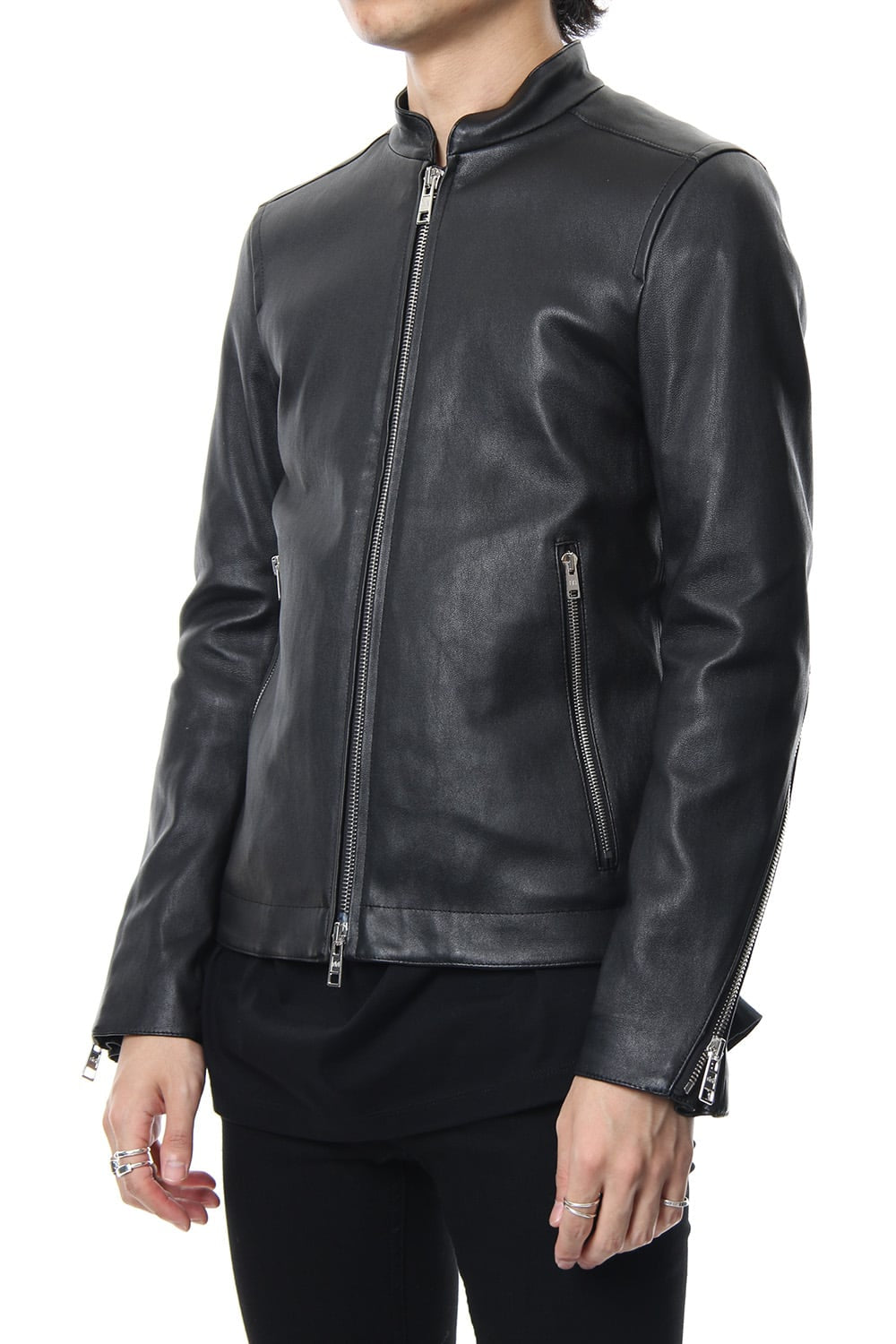 Bording Lamb Single Leather Jacket