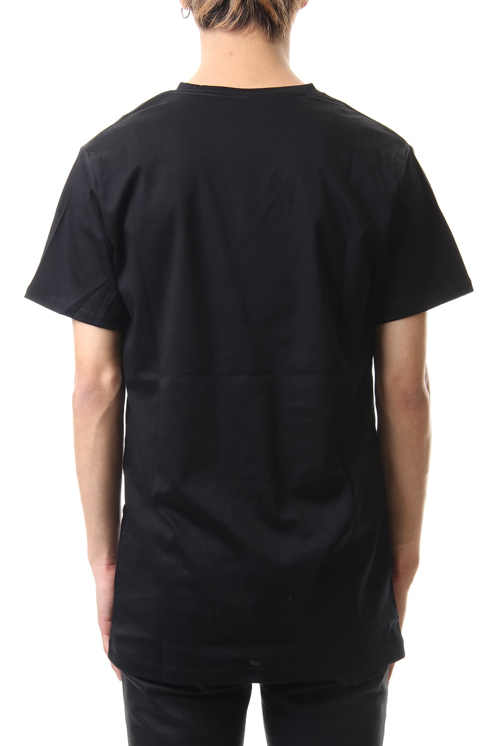 60/1 Bio Mercerization Smooth V neck Cutsew Black