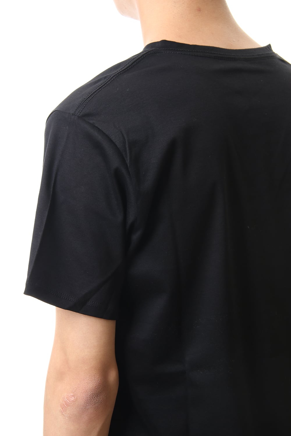 60/1 Bio Mercerization Smooth V neck Cutsew Black