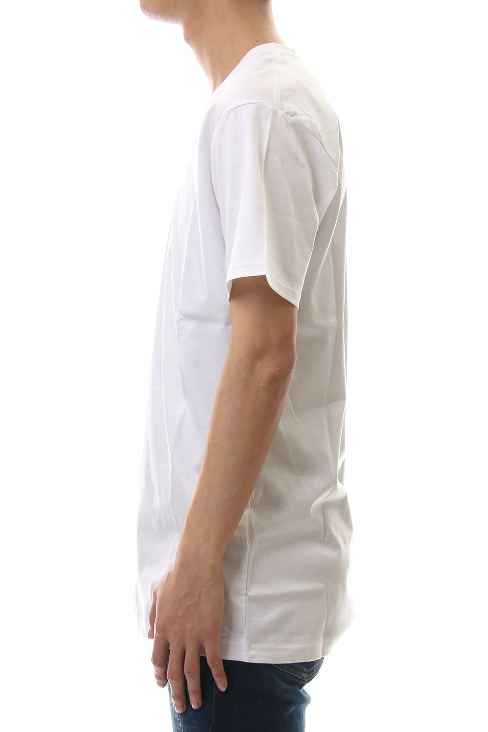 60/1 Bio Mercerization Smooth V neck Cutsew White