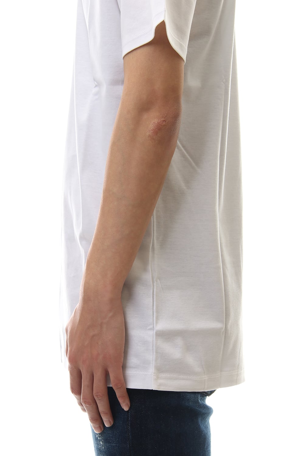 60/1 Bio Mercerization Smooth V neck Cutsew White